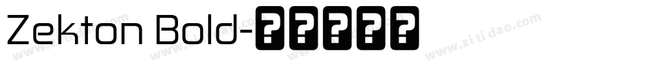 Zekton Bold字体转换